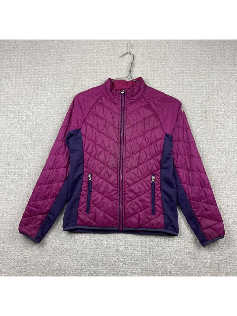 Smartwool Puffer Light Jacket Wom Size L Pink Wool Blend Full Zip Hike Outdoor